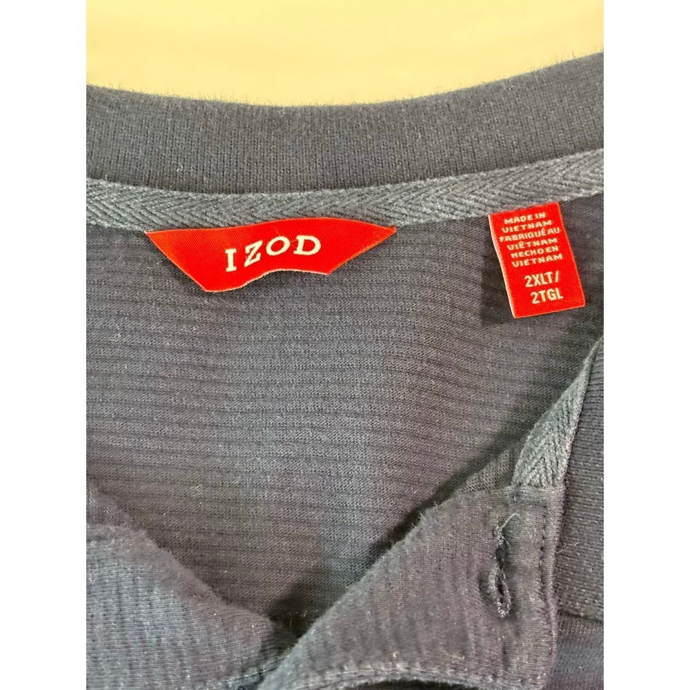 Lot of 2 IZOD Mens 2XLT Polo Shirts Turquoise Navy Golf Weekend Dad Athleisure - Picture 7 of 16